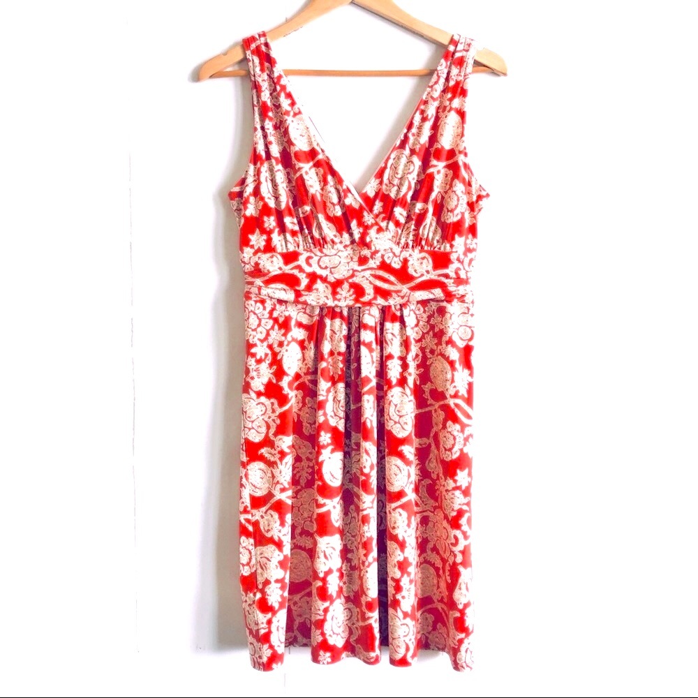 Ann Taylor Front & Back V-Neck Stretch Dress